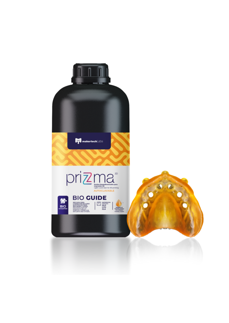 IMPRESION 3D – RESINA PRIZMA 3D BIO GUIDE AMBAR AUTOCLAVABLE 500GR – UND