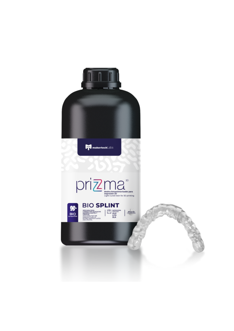 IMPRESION 3D – RESINA PRIZMA 3D BIO SPLINT TRANSPARENTE 1KG – UND