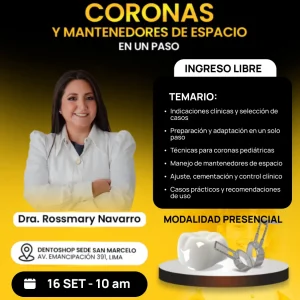 Coronas y mantenedores de espacio en un paso