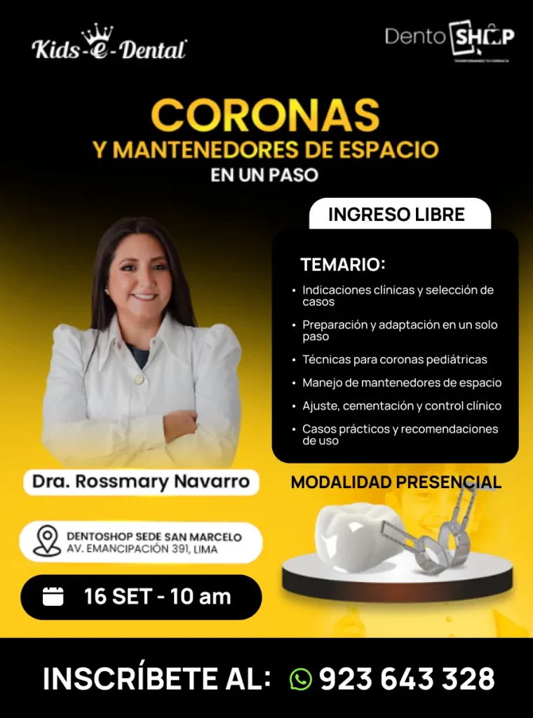 Coronas y mantenedores de espacio en un paso